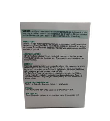 Ziks iFerex 150 Polysaccharide Iron Complex - 100 Capsules - image 2