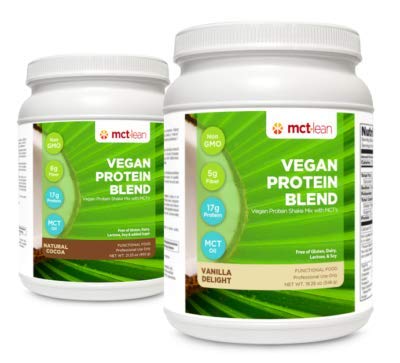 MCT Lean Vegan Protein Powder Blend Natural Cocoa - 14 Servings - image 3