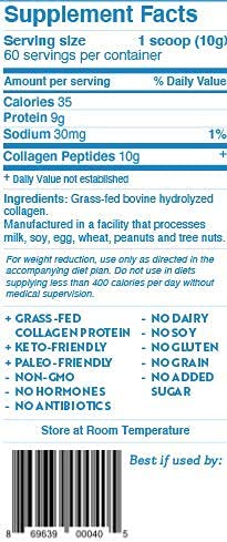 Dr. Kellyann Unflavored Collagen Peptides Powder - 60 Servings - image 4