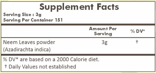 HERBAL HILLS Neem Powder Pure Neem Leaf - 16 oz - image 3