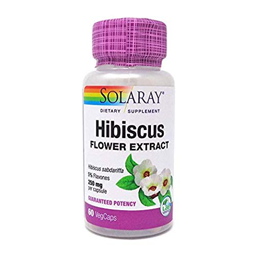 Solaray Hibiscus Flower Extract 250 mg - 60 Vegetarian Capsules
