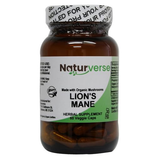 Naturverse Lion's Mane COG Powder Capsules - 60 Vegetarian Capsules