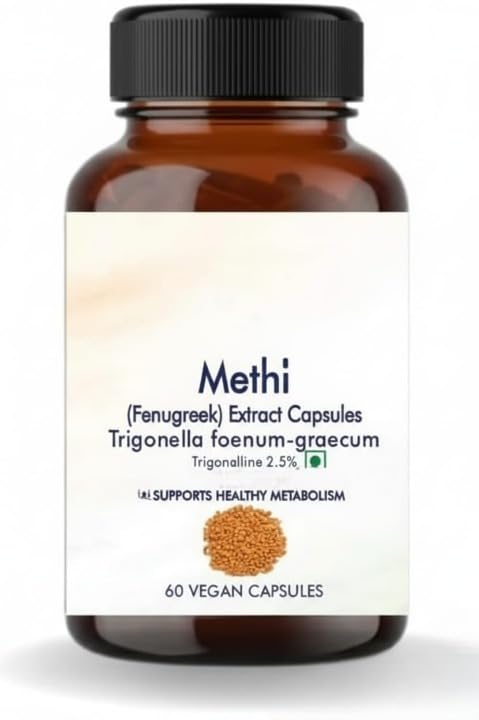 Generic Fenugreek 500mg Nutritional Supplement - 60 Vegetarian Capsules