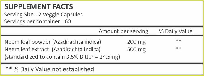 HERBAL HILLS Neem Capsules - 120 Vegetarian Capsules - image 4