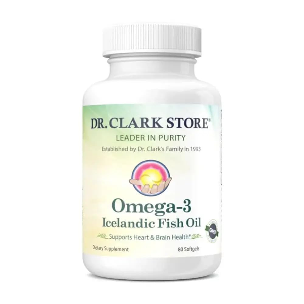 Dr Clark Omega-3 Icelandic Fish Oil 1000 mg - 80 Softgels