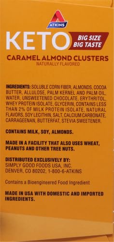 Atkins Caramel Almond Clusters Keto Nutrition Bar - 8 Count - image 13