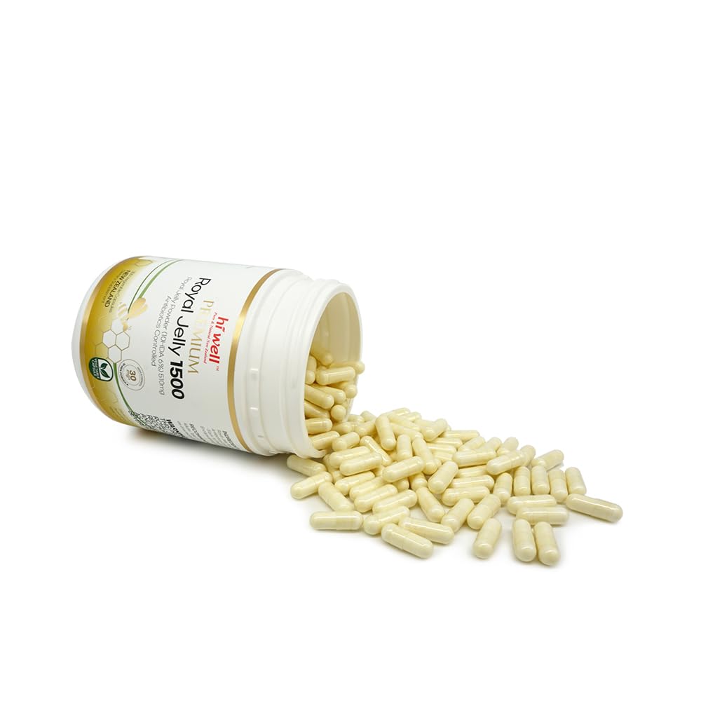HI WELL Premium Royal Jelly 1500 - 300 Vegetarian Capsules - image 2
