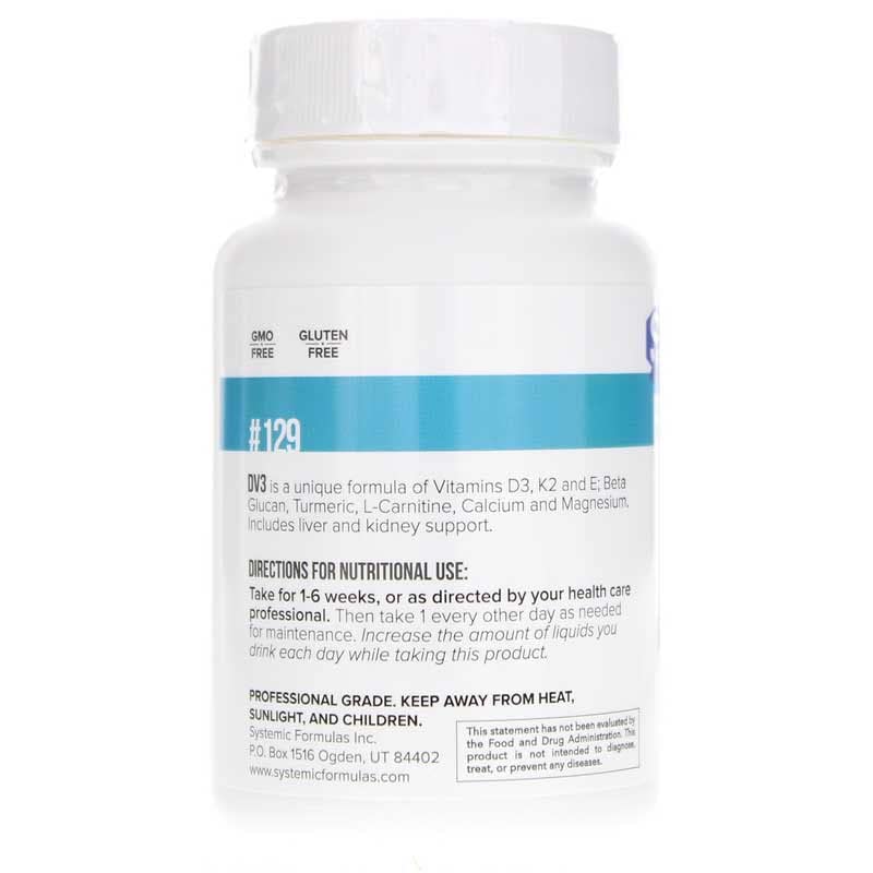 Systemic Formulas DV3 BioNutriment Vitamin D3 Plus - 60 Capsules - image 4