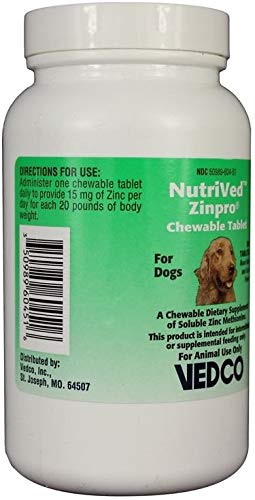 Vedco NutriVed Zinpro Zinc Dietary Chewable Dog Supplement - 100 Tablets - image 2