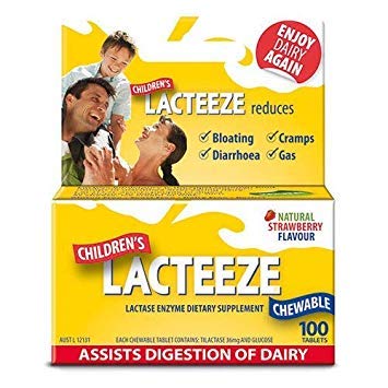 Gelda Scientific Lacteeze Children's Lactose Intolerance Chewable Tablets