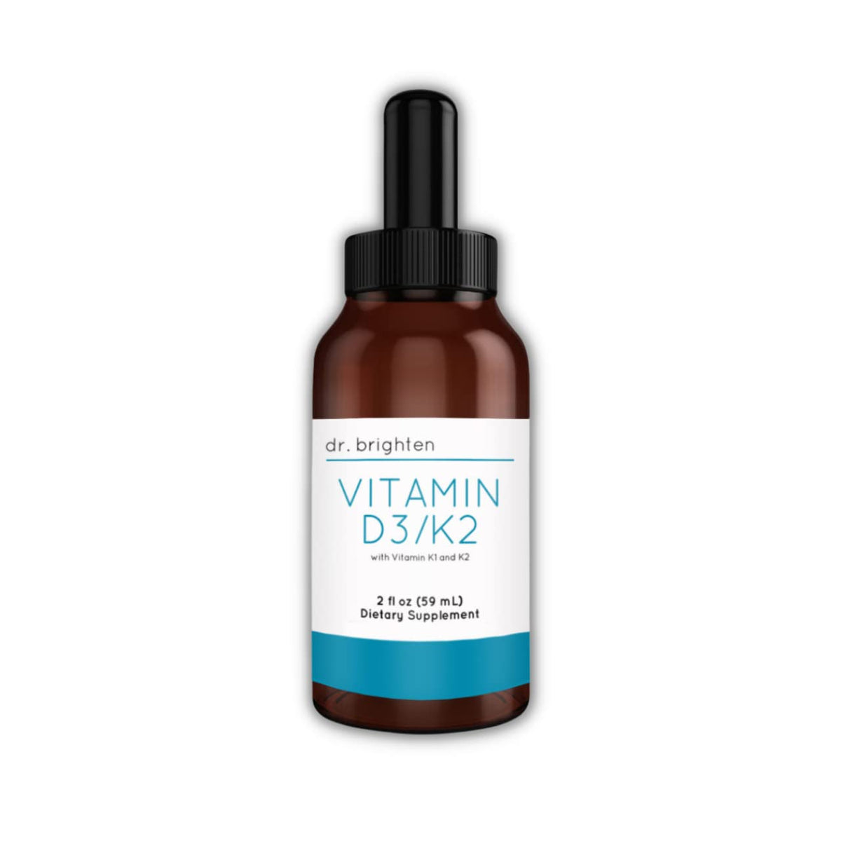 Dr. Brighten Vitamin D3/K2 Liquid Drops for Immune Support - 2 Fl Oz