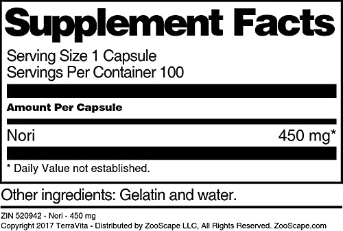 Terravita Nori - 450 mg (100 Capsules, ZIN: 520942) - image 4