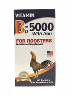 Generic B12-5000 with Iron for Roosters - 60 Tablets
