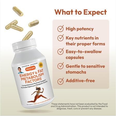 ANDREW LESSMAN Energy and Fat Metabolism Factors Capsules - Promotes
