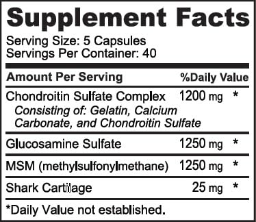 Aoratos Chondroitin 1200mg with Glucosamine & MSM - 200 Capsules - image 5