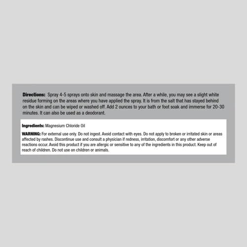Piping Rock Pure Magnesium Oil Spray Magnesium Chloride - 8 Fl Oz - image 2
