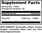 Amazing Formulas Folic Acid 5000 Mcg per Serving