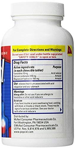 Pepcid Complete Dual Action Antacid Chewable Tablets Berry - 300 Tablets - image 2