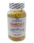 Amazing Natural Omega 3 Deep Sea Fish Oil 1000 mg - 200 Softgels