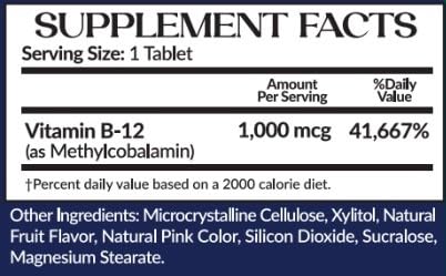 VitaVita Nutritions Vitamin B12 1,000 mcg Sublingual - 60 Tablets - image 4