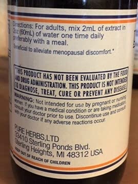 Pure Herbs Black Cohosh Liquid - 4 fl oz - image 4