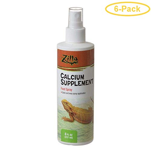 Zilla Calcium Supplement Food Spray - 6 Pack of 8 oz