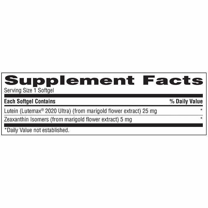 AmeriNutra Inc Tru-Nature Vision Complex Lutein & Zeaxanthin - 140 Softgels - image 3