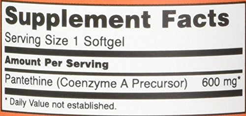 NOW Foods Pantethine 600 mg - 120 Softgels - image 5