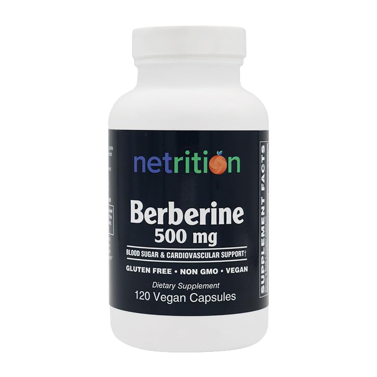 Netrition Berberine 500mg - 120 Vegetarian Capsules