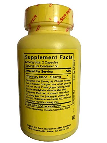 Sun Ten Ginseng & Astragalus Combination - 100 Capsules - image 2