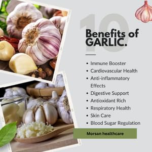 Morsan Healthcare Odorless Garlic Capsules 500 mg - 60 Vegan Capsules - image 3