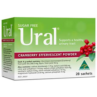 Ural Cranberry Effervescent Powder Urinary Tract Support - 28 Sachets
