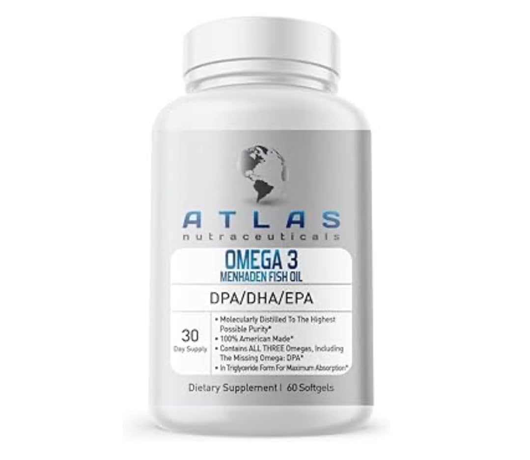 Atlas Nutraceuticals Menhaden Fish Oil Omega 3 - 60 Softgels