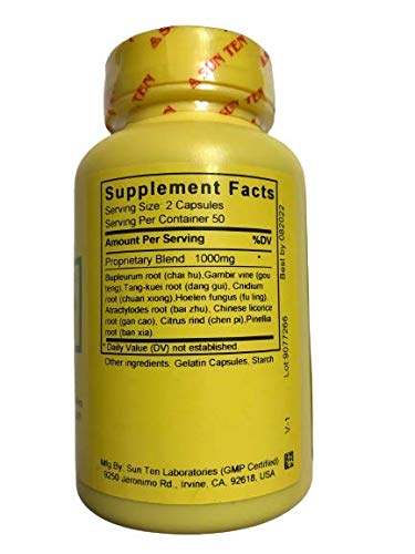 Sun Ten Bupleurum Citrus Pinellia Formula - 100 Capsules - image 2