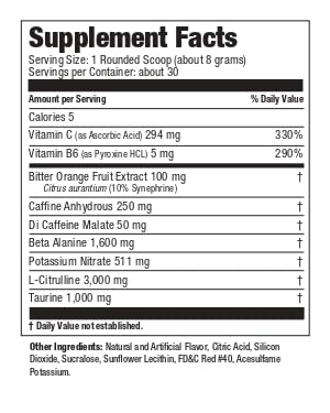 Ultimate Nutrition Pre Gold Blue Raspberry Pre-Workout Powder - 30 Servings - image 4