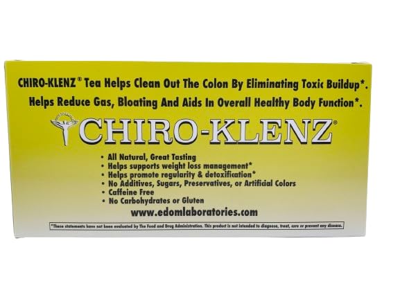 Chiro-Klenz Detox Tea for Colon Cleanse Natural Herbal Tea