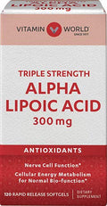 Vitamin World Alpha Lipoic Acid 300 mg - 120 Softgels