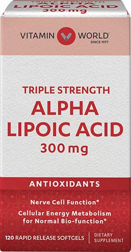 Vitamin World Alpha Lipoic Acid 300 mg - 120 Softgels