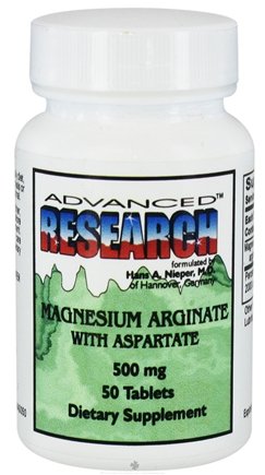 Advanced Research NCI Magnesium Arginate with Aspartate 500 mg - 100 Tablets