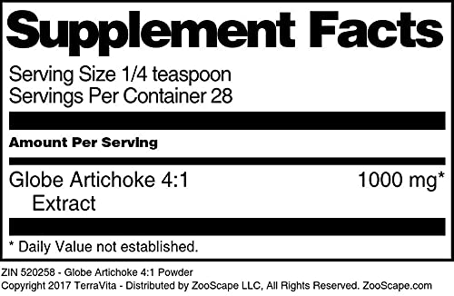 Terravita Globe Artichoke 4:1 Powder - 3 Pack (1 oz each) - image 3