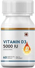 Generic Vitamin D3 Cholecalciferol Supplement with Coconut Oil - 60 Capsules