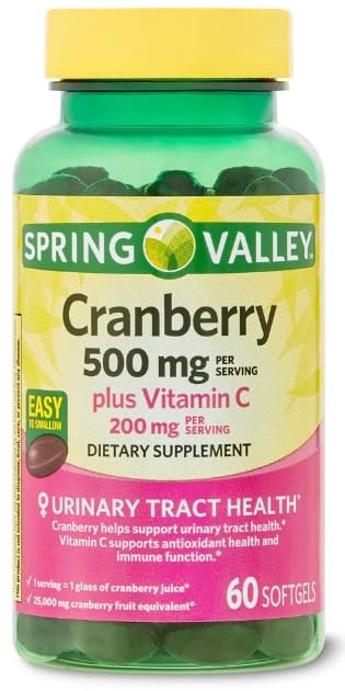 Spring Valley Cranberry 500mg Dietary Supplement - 60 Softgels