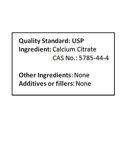 NuSci Calcium Citrate Powder Pure Bio-Available Form Calcium