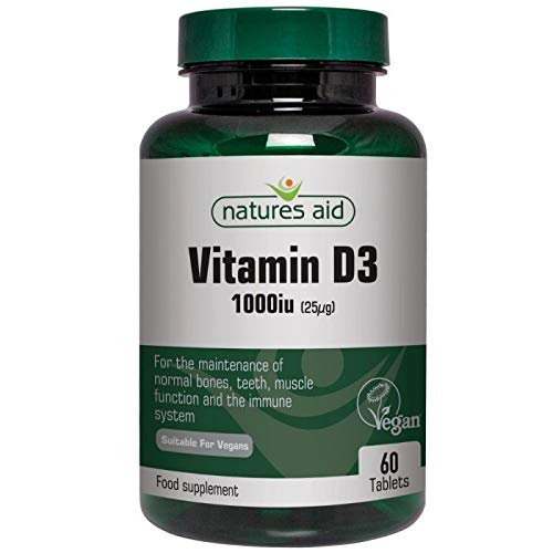 Natures Aid Vegan Vitamin D3 1000 IU - 120 Tablets