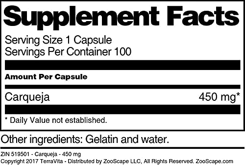 Terravita Carqueja 450 mg - 300 Capsules (3 Pack) - image 4