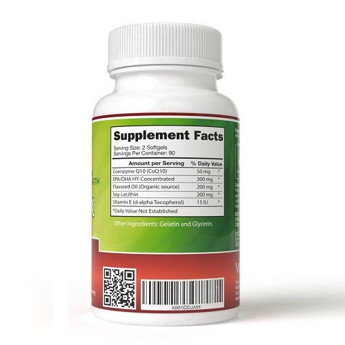 VitaVita Extra Strength CoQ10 Complex with EPA/DHA - 180 Softgels - image 2