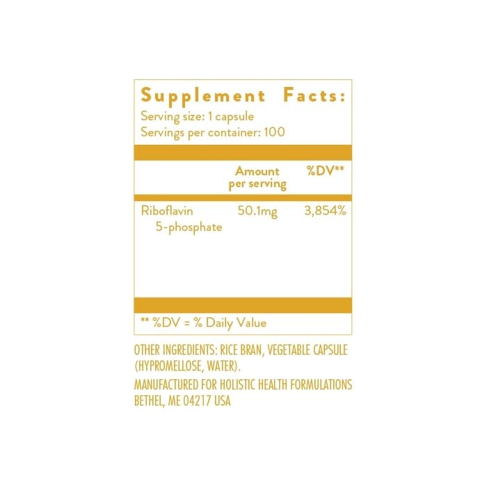 Holistic Health Mineral Maintenance Vitamin B2 - 100 Capsules - image 3