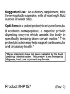 Dialyvite Opti-Serra Serrapeptase Enzyme - 150 Capsules - image 3