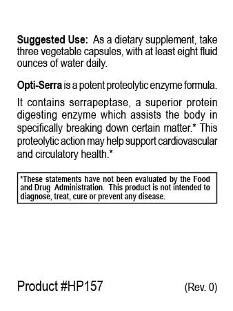 Dialyvite Opti-Serra Serrapeptase Enzyme - 150 Capsules - image 3