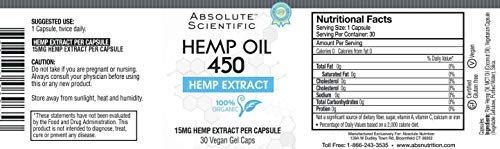 Absolute Nutrition Hemp Oil 450mg - 30 Softgels - image 3